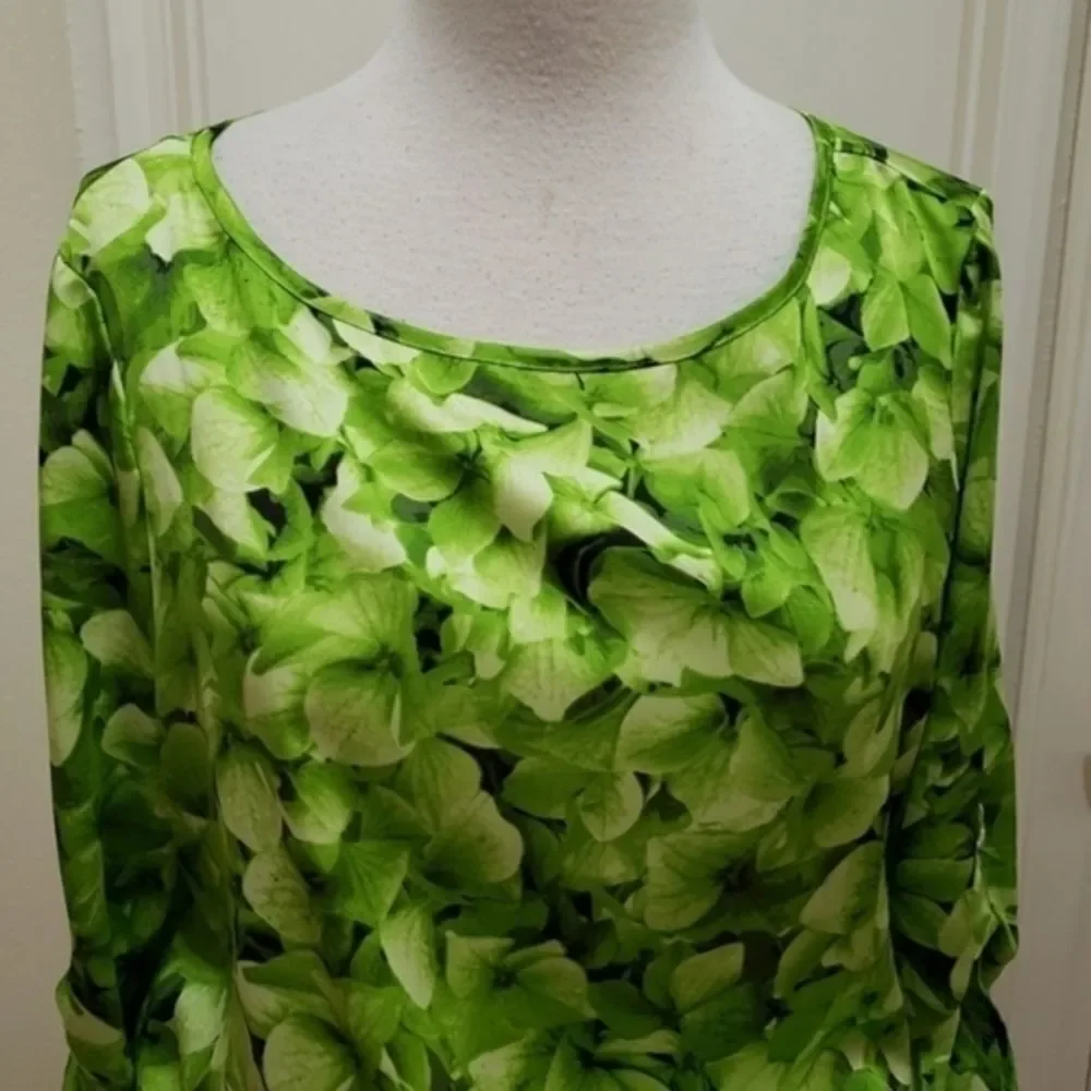 Michael Kors light green floral blouse